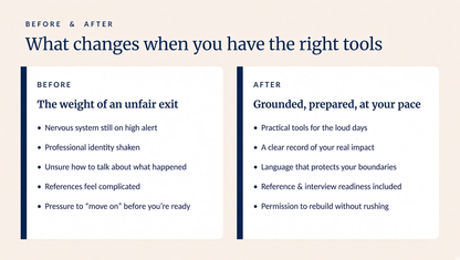 After the Blindside Rebuilding When the Exit Wasn't Fair A 51-Page Recovery Toolkit & 30-Day Journal for Nonprofit Leaders — with Career Confidence tools from Reference Ready